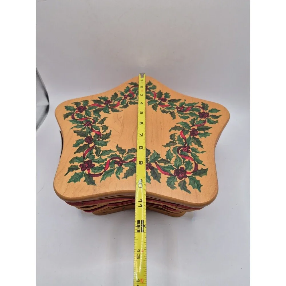 2001 Longaberger Christmas Collection Shining Star Basket With Papers 2 Inserts